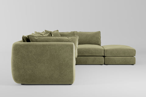 Utopia - 4 Piece Open End with Footstool | Rearrangeable Modular Sofa