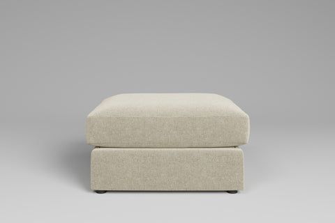 Outlet | Large Storage Stool - Chunky Textured Weave - Linen