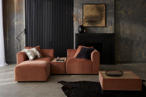 Aura - 2 Piece with Footstool | Rearrangeable Modular Sofa