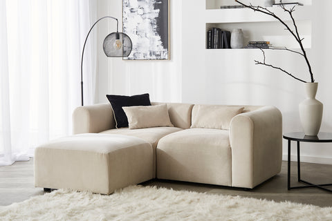 Aura - 2 Piece with Footstool | Rearrangeable Modular Sofa