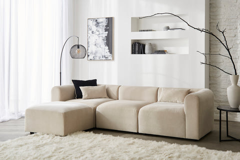 Aura - 3 Piece with Footstool | Rearrangeable Modular Sofa